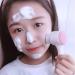 Gymqian Manual Facial Cleansing Brush - 2 in 1 Exfoliating Silicone Pad & Nylon Bristles for Cosmetic Removal - Pink, Non-Electric Dual Brush - Buy Online on SooperMarket.com