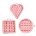 MAGICLULU 3pcs Mold Silicone Bakeware Cookie Silicone Baking Pad Heart Baking Pan Waffle Maker Mould Fondant Round Silicone Muffin Pan Silicone Waffle Mould Baking Tools Silica Gel Waffles 12X11X1.6CM Random Color