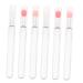 6pcs Lip Brush Face Makeup Brush Silicone for Lipsticks Lip Gloss Wand Silicone Lipstick Brush Tools Practical Paillette Brush Miss Lip Gloss Stick Make up