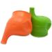 MYINNI Silicone Sippy Cup Lids | 2 pcs Non-Plastic and BPA Free | Perfect for Transitioning | Universal Silicone Stretch Lids | No Leaks and Spill Proof | Reusable and Eco-Friendly (Green/Orange)