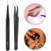 Stainless Steel Eyelashes Grafting Tweezers Makeup Tweezers Tool for Eyelashes Extension Nail Art Decoration for Professional Salon or Home Use(3#) - Buy Online on SooperMarket.com