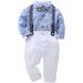 AmzBarley Baby Boys Gentlemans Tuxedo Romper Suit | Blue | 6-12 Months - Buy Online on SooperMarket.com
