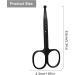Stainless Steel Curved Nose Hair Scissors - Professional Trimming Tool for Ear, Nose, Eyebrows, Eyelashes - Rounded Safety Blades (Black) - Buy Online on SooperMarket.com
