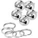 Partns Silver Dog Bells - 5 Pack Jingle Bells for Dog Collars & Decor | Durable Metal Key Rings - Buy Online on SooperMarket.com