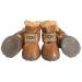 WINSOON Dog Australia Boots Pet Antiskid Shoes Winter Warm Skidproof Sneakers Paw Protectors 4-pcs Set (Size 5, Light Brown) Light Brown Size 5