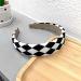 Black and White Plaid Padded Headband for Women - Buffalo Check Hairband for Christmas Party - Buy Online on SooperMarket.com