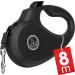 Dog is K nig roller leash dog leash 8m for small & large dogs |High quality dog leash extendable with a comfortable handle |Robust pull -out leash |Smart brake system |up to 50kg L |8 m |Up to 50kg of night black