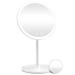 Rechargeable Lighted Makeup Mirror, 1X/10X Magnifying Vanity Mirror with 46 LED Lights, 3 Lighting Modes Dimmable 90 Degree Rotation Touch Screen, Light Up Mirror for Travel, Portable Cosmetic Mirror