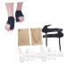 Healeved 12pcs Toe Strap Kit - Gel Toe Separator & Big Toe Straightener Set for Arch Support Bands and Silicone Holder - Black - Buy Online on SooperMarket.com
