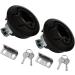 Boat Latches Flush Pull Slam Lock with Keyed Lock - Silver/Black (2pcs/4pcs) - Buy Online on SooperMarket.com