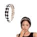 Black and White Padded Headband Plaid Headbands for Women Buffalo Check Hairbands Checkered Head Bands Puffy Headband for Women Girls Christmas Party Hair Accessories headband 1