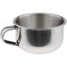 POFET 8cm Durable Stainless Steel Shine Metal Men's Shaving Brush Mug Bowl Barber Beard Soap Dish