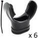 Scuba Choice Black Regulator Octopus Mouthpieces with Tie (6-Piece) - Ideal for Dive Shops and Resorts - Buy Online on SooperMarket.com