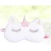 Buy Gatuida 2pcs Cute Sleeping Eye Mask - Cartoon Eye Cover for Women & Kids | Embroidered White Sleep Mask | Ideal for Travel & Relaxation - Buy Online on SooperMarket.com