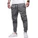 Elegancity Mens Cargo Trousers Casual Jogger Work Pants Regular Fit Drawstring Sweatpants Sports Bottoms with Pockets (38-46) 34 A-gray