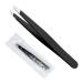 Pluck econtal tweezers black with case professional tweezers sloping lace plucking hair plucking twin eyebrow tweezers