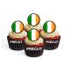 24 PRECUT Irish Flag Edible Cupcake Toppers Ireland Flag Premium Thickness SWEETENED VANILLA - wafer card disc cake decorations
