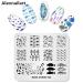 Nail Stamping Plate 4 Set - Butterfly Floral & Ocean Wave Designs for DIY Nail Art - Perfect for Manicure & Decoration - Buy Online on SooperMarket.com
