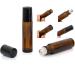 ZEJIA 10ml Amber Glass Essential Oil Roller Bottles 6Pack with Stainless Steel Roller Ball and Droppers - 10-6pcs Brown - Buy Online on SooperMarket.com