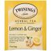 Buy Twinings Herbal Tea Lemon & Ginger Caffeine Free - 25 Tea Bags | 1.32 oz - Buy Online on SooperMarket.com