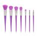 7 Fluorescent Makeup Brushes Set Diamond Powder Eye Shadow Beauty Tools As shown White-dinosaur Doodle4