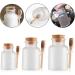 Tianzd 5pcs 100ml Matte Transparent Bathing Salt Containers - Eco-Friendly Cremation Boxes & Cosmetic Ointment Jars with Cork and Wooden Shovel | Ideal for International Shipping - Buy Online on SooperMarket.com