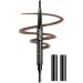 Dual Sided 2 in 1 Sweatproof Long Lasting Fine Tip Retractable Brow Pencil Medium Coffee with Waterproof Design Portable Ergonomic Design Includes Eyebrow Brush - Buy Online on SooperMarket.com