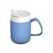 Ornamin mug with drinking trick with spout attachment light blue