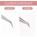 Tweezers for Eyelash Extension Professional Pink Stainless Steel Curved Tip Professional Eyelash Tweezers Striped FADVAN(90 Bend Shape) 90 Bend Shape Pink - Buy Online on SooperMarket.com