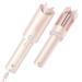 Cordless Automatic Rotating Curling Iron - TYMO Curlgo Eco 1 Inch Portable Beach Waves Curling Wand Dual Voltage & Rechargeable Travel Hair Curler for 14"-22" Hair Safe & Tangle-Free Gold Blush