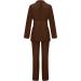 Women's Brown Business Suit Set | Slim Fit Blazer & Pants | Office Outfit for Work | Large Size - Buy Online on SooperMarket.com