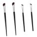 Mikinona 4 Pcs Cosmetic Brush Eye Makeup Eyeshadow Brush Eyeliner Brush Angled Makeup Brush Brow Nylon