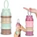 Stackable Baby Formula Dispenser with 4 Twist Lock Compartments - Light Purple - Buy Online on SooperMarket.com