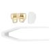 Halloween Hip Hop Teeth Hip Hop Hollow Tooth Convenient 2 Brass Fashionable for Party for Fashion Show for Festival(gold)