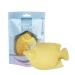 Verdant Touch Flutter Fish Shape Natural Flutter Face and Body Care Sponges Light Yellow Dry
