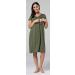 Happy Mama Labor Delivery Hospital Gown Breastfeeding Maternity - Khaki - Buy Online on SooperMarket.com