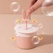 Dajidafu Face Cleaning Bubble Foamer Device DIY Press Whip Squeeze Foaming Cup Washable Portable Bathroom Foam Maker Bottle Orange and Pink - Buy Online on SooperMarket.com
