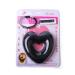 KALLORY Black Hair Rings - Short Heart Shaper Sock for Bun, Women's Hair Ring Maker - Doughnut Shape, Thin Medium Black - Buy Online on SooperMarket.com