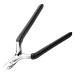 ANRUI Cuticle Remover Cuticle Nipper Professional Cuticle Trimmer Remover Tools Non-Slip Silicone Handle Medical Grade Stainless Steel Cubical Cutter for Dry Skin (Black)