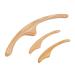 3pcs Cypress Gua Sha Tool Muscle Relax Cellulite Removal Wooden Massager for Face Arms Legs Back Body