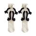 Funny Magnetic Suction 3D Doll Couple Socks Novelty Couple Holding Hands Socks Show Off Socks Unisex Couple Socks 1 pair Deep White