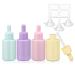 1 oz Small Glass Thick Dropper Droppers Pipette Bottles Glassware Droplet with 3 Funnels 30ml Leakproof Essential Oils Tincture Bottle Mini Travel Essentials Bottles (4 Pack) (Multicolor)