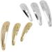 TOSSPER 6 Pieces Water Drop Shape Hair Clips Oval Snap Hairpins Women Metal Slip Hair Barrettes DIY Hair Accessories