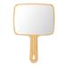YEAKE Hand Mirror,Natural Bamboo Handheld Mirror with Handle, Single-Sided Portable Travel Vanity Mirror for Men & Women,6.9" W x 9.9" L Medium(6.9"X9.9")