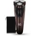 Electric Shavers for Men Mens Electric Razor Dry Wet Waterproof Man Rotary Shaver Portable Facial Cordless Shaver USB Rechargeable with Led Display (Color : Silver)(Brown)