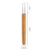 Dreadlock Crochet Hooks Set with Bamboo Handle - 0.75mm Hooks (1, 2, 3) for Hair Weaving - Dreadlock Tool Set - Buy Online on SooperMarket.com