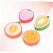 Angoily 12 Pcs Natural Bath Loofah Sponge Exfoliator - Fruit Decor Shower Tool for Exfoliating & Body Scrub - Ideal for Spa & Bath - Buy Online on SooperMarket.com