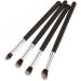 FOYTOKI 4pcs Set Eye Make-up Brush Kit Black and Silver Eye Shadow Brush Eyeshadow Brushes Makeup Tool - Buy Online on SooperMarket.com