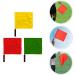 3pcs Stainless Steel Referee Flags Set for Soccer, Volleyball, Football - Red, Green, Yellow | Sports Training & Safety Commander Hand Flags - Buy Online on SooperMarket.com