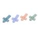 4 PCS Baby Teething Ring - Odorless Silicone Teething Relief Chew Toy for Toddlers with Neck Strap - Colorful and Safe - Buy Online on SooperMarket.com